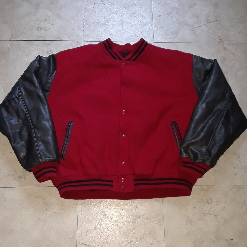 Vintage Gap Varsity Wool & Leather Jacket RARE Yeezy Kanye West